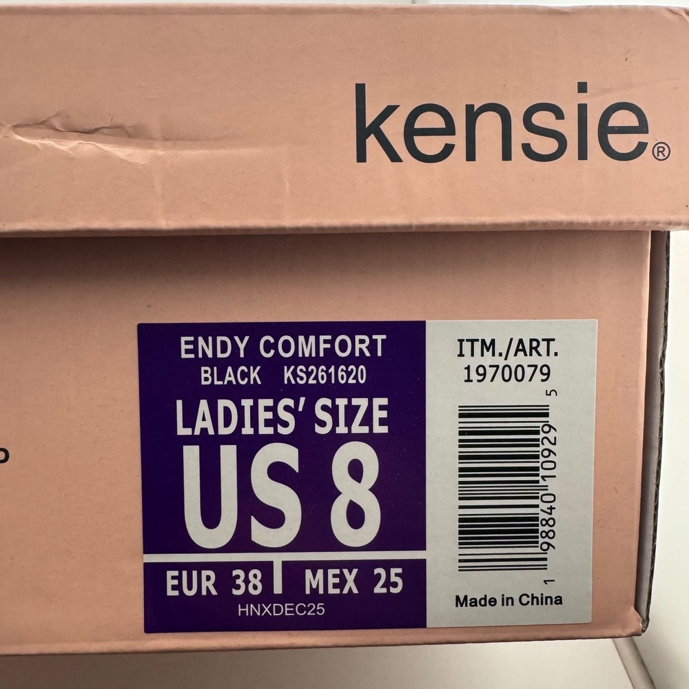 Kensie Endy Comfort Sandals Women 8 Black NIB Platform Wedge Slide KS261620 - Picture 7 of 7